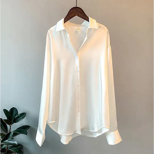 AGATHA | LANGÄRMELIGE BLUSE AUS SEIDENSATIN
