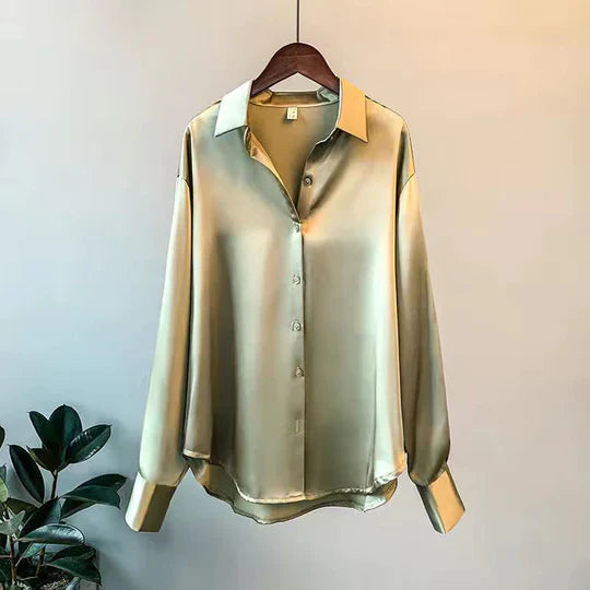 AGATHA | LANGÄRMELIGE BLUSE AUS SEIDENSATIN