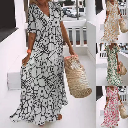 BLISS | KURZÄRMELIGES SOMMERKLEID MIT DRUCK