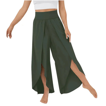 Yogahose mit weitem Bein
