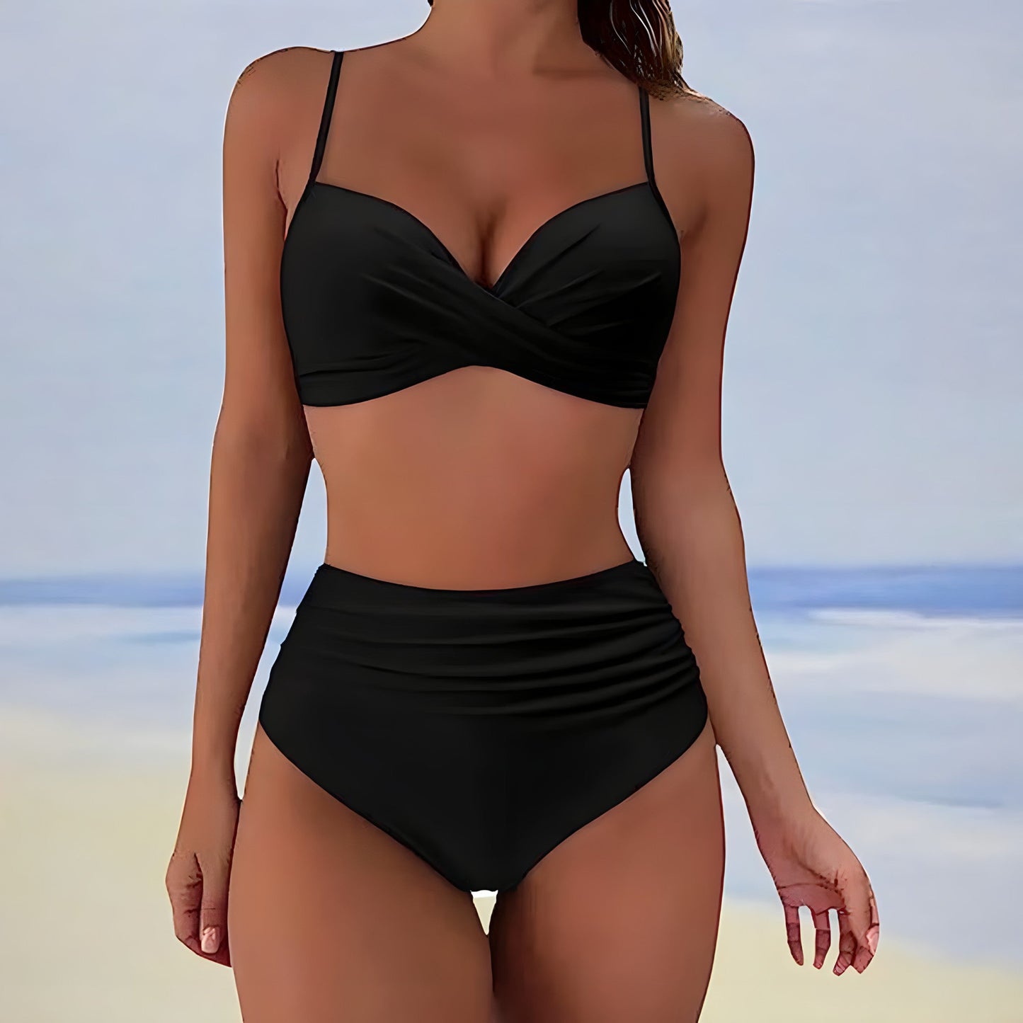 Viva Trend | Bikini mit hoher Taille für Damen, Sommer Bademode