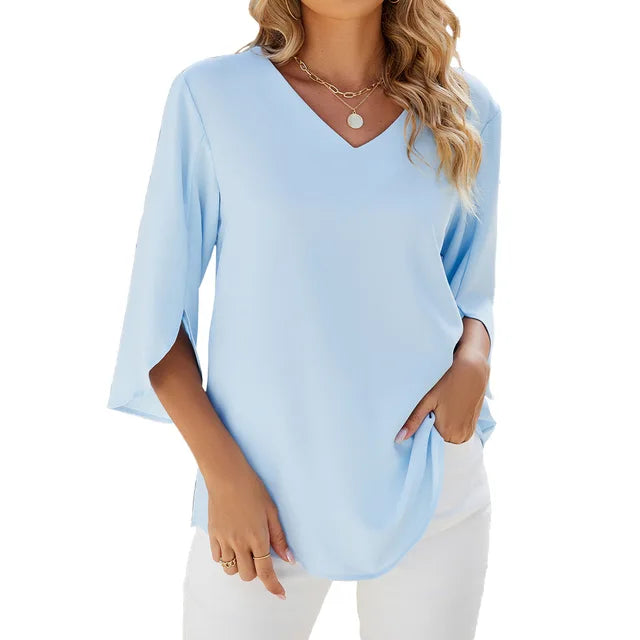 Clara | V-Ausschnitt Bluse