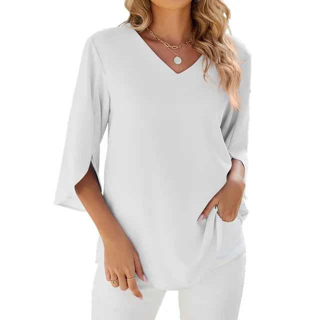 Clara | V-Ausschnitt Bluse