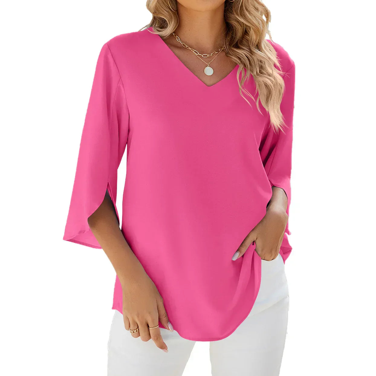 Clara | V-Ausschnitt Bluse