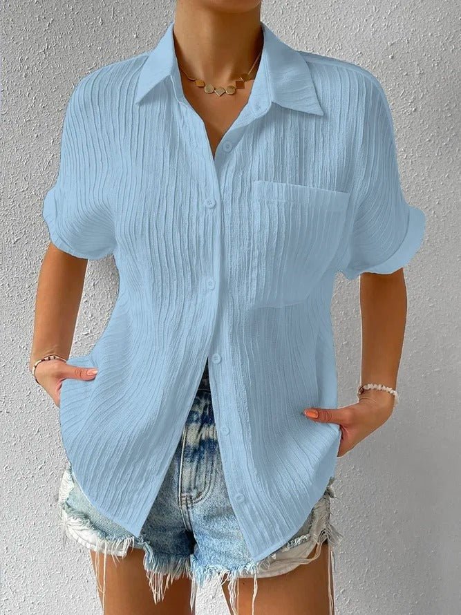 Zenaida | Lässige lockere Bluse mit Kragen