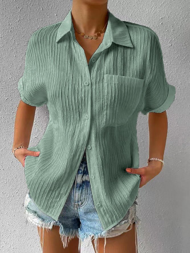 Zenaida | Lässige lockere Bluse mit Kragen