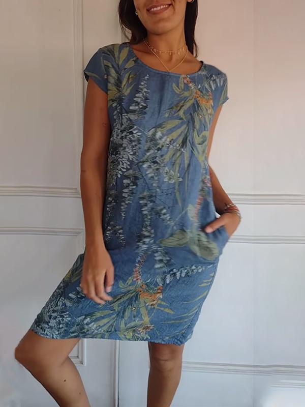 Annelinne | Bequemes Kleid mit Rundhalsausschnitt
