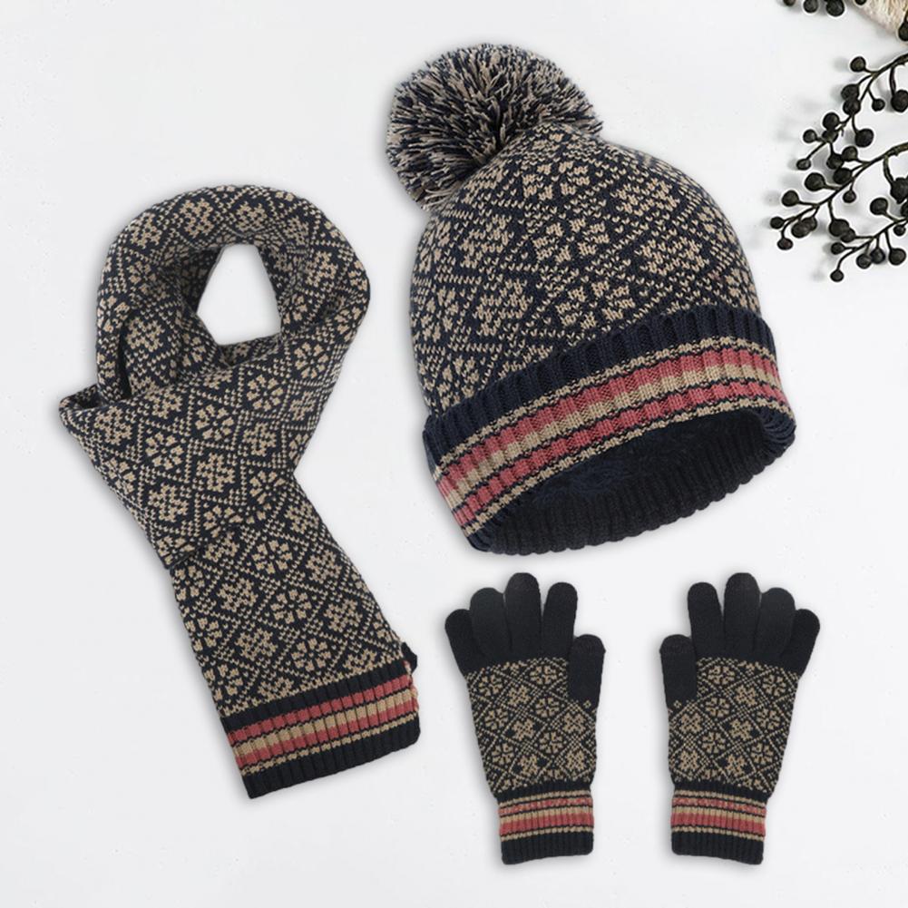 Viva Trend|  Lässiges Herbst Winter 4-teiliges Warmes Strickset für Frauen