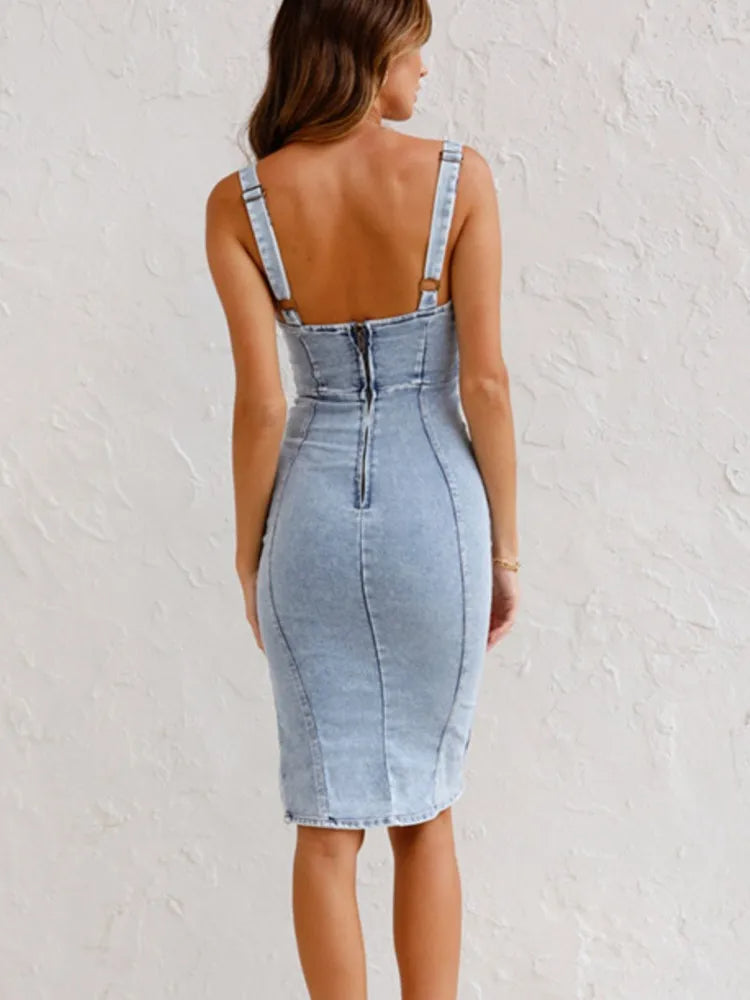 Mirabella | Jeanskleid mit verstellbaren Trägern