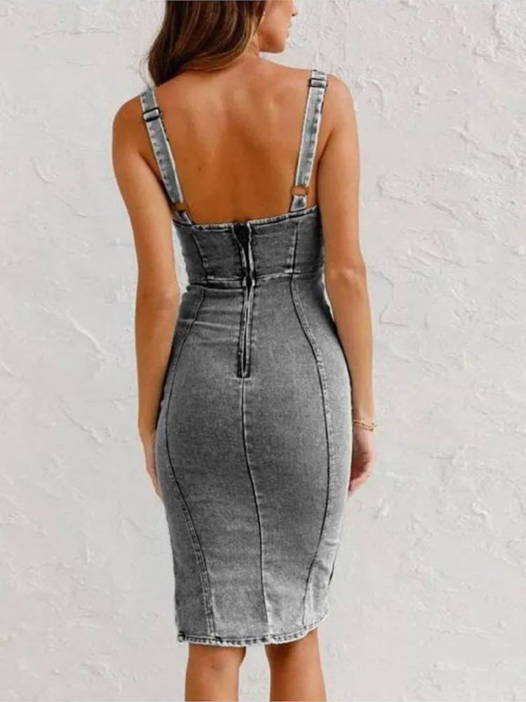 Mirabella | Jeanskleid mit verstellbaren Trägern