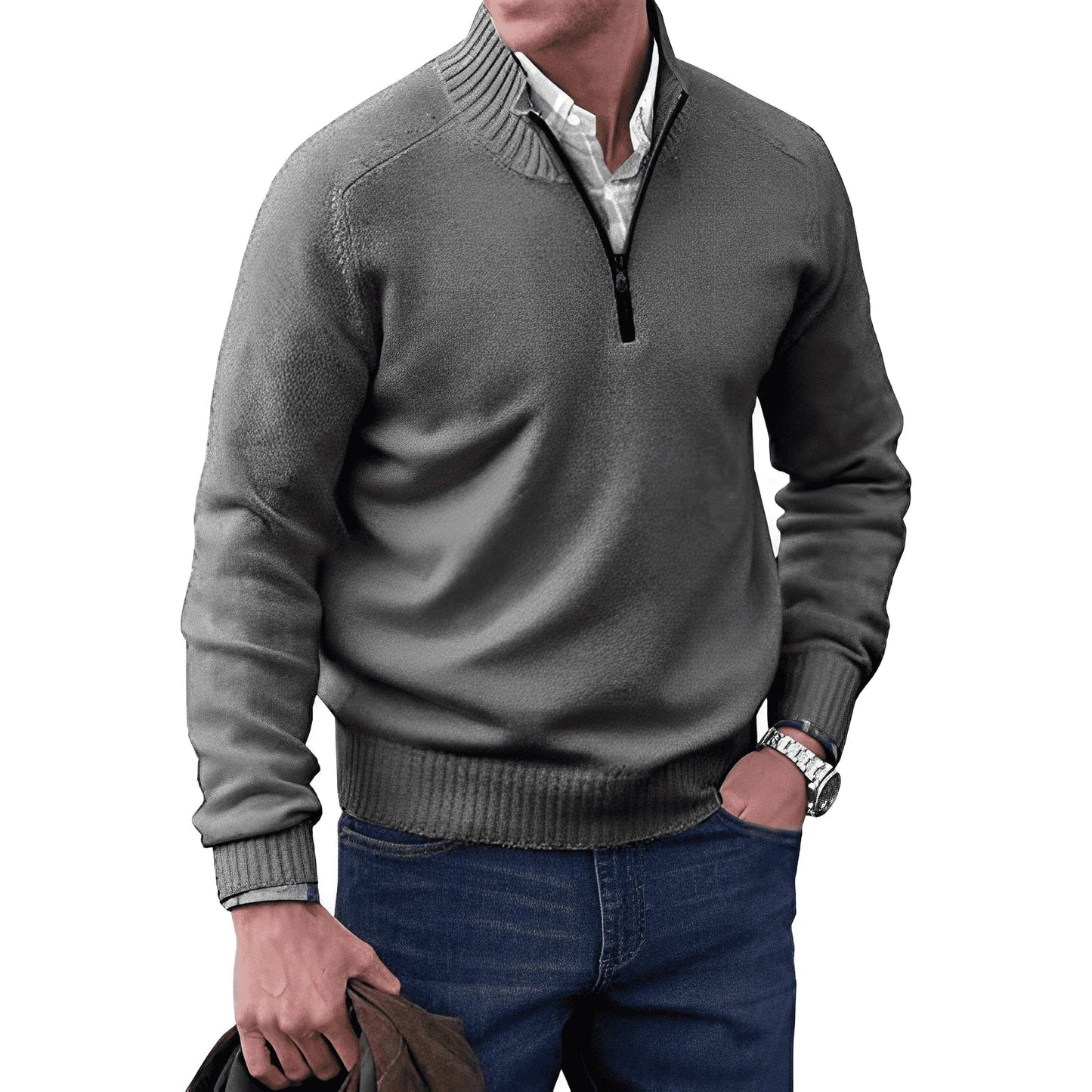 JAMES | STILVOLLER HALFZIP-PULLOVER