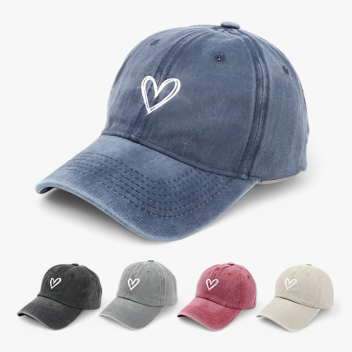 Viva Trend| Damen Retro bestickte Baseballkappe Verstellbarer Sonnenhut