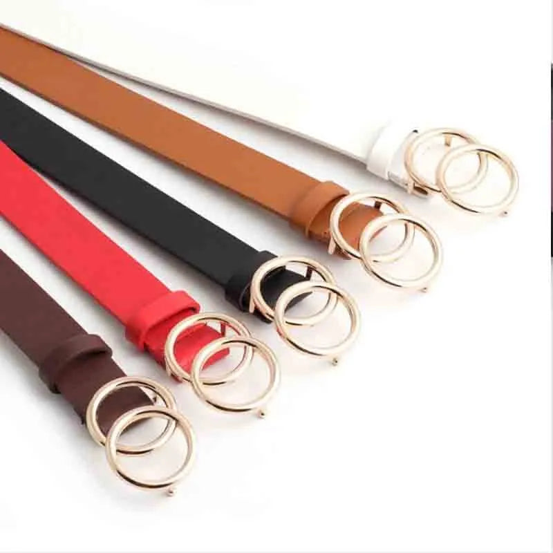 Viva Trend| Beltona - Damen-Ledergürtel mit O-Ring-Schnalle