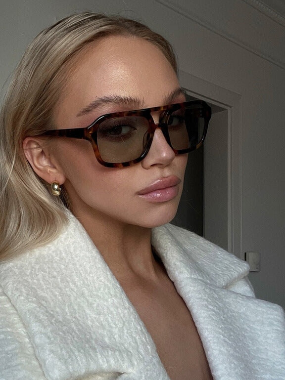 Viva Trend|  Vintage Sonnebrille Damen im Leopardenprint | Retro Sunglasses Women