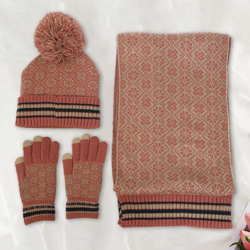 Viva Trend|  Lässiges Herbst Winter 4-teiliges Warmes Strickset für Frauen