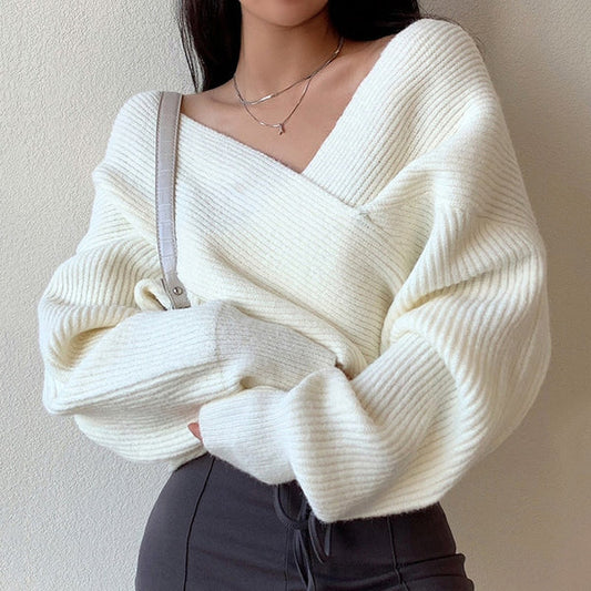 ALINA | STRICKPULLOVER MIT V-AUSSCHNITT