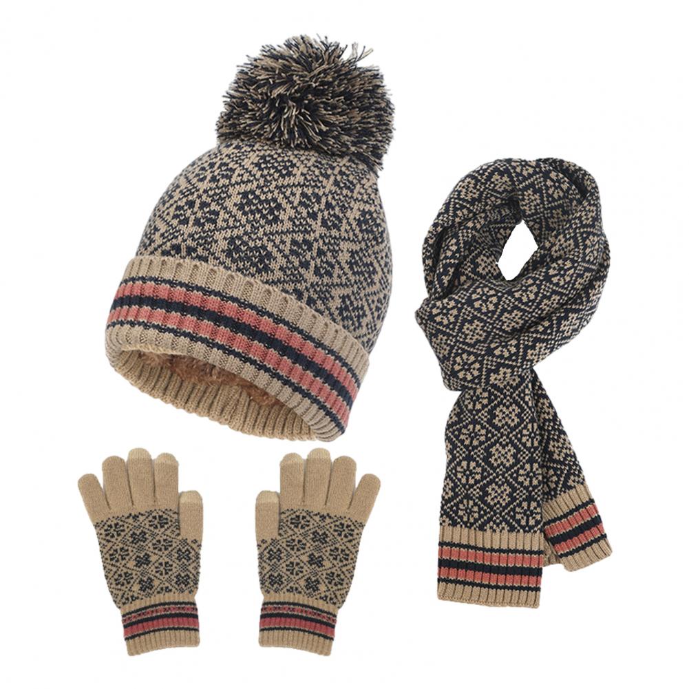 Viva Trend|  Lässiges Herbst Winter 4-teiliges Warmes Strickset für Frauen